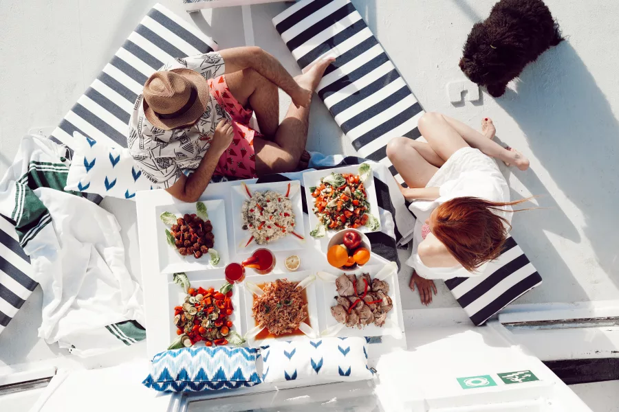 Gourmet Picnic on a Boat in Mallorca