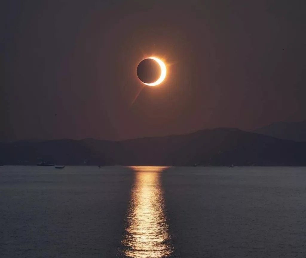 Solar Eclipse in Mallorca from the Sea