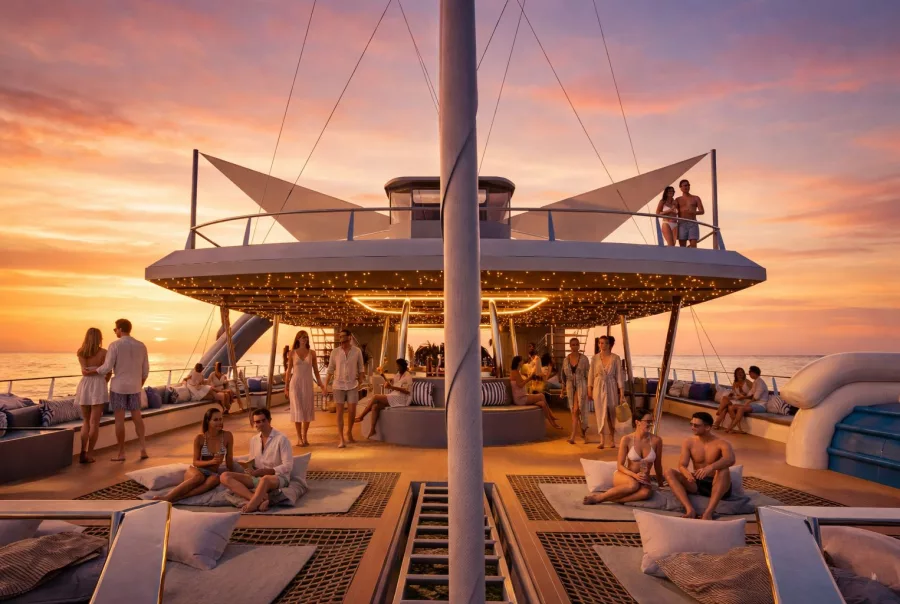 Sa Calma Boats Catamaran Mallorca Sunset