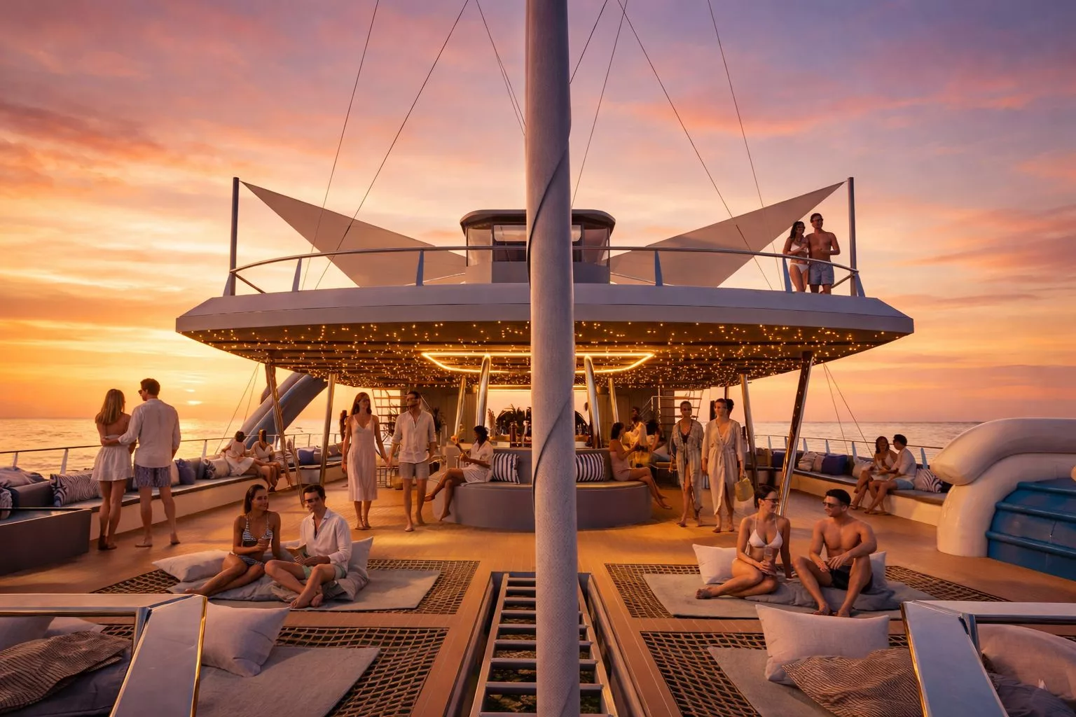 Catamaran Majorque — coucher de soleil avec Sa Calma Boats